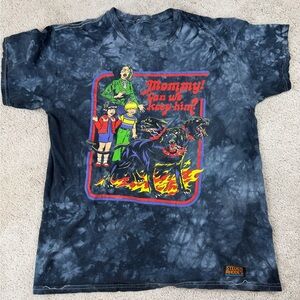 Steven Rhodes Mommy Can We Keep Him Graphic Print Tie Dye T-shirt‎ Mens Size L